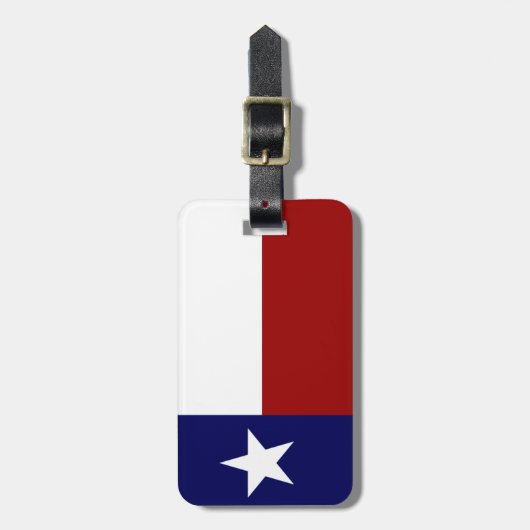Patriottische Amerikaanse vlag en Texas Flag Bagagelabel (Voorkant verticaal)