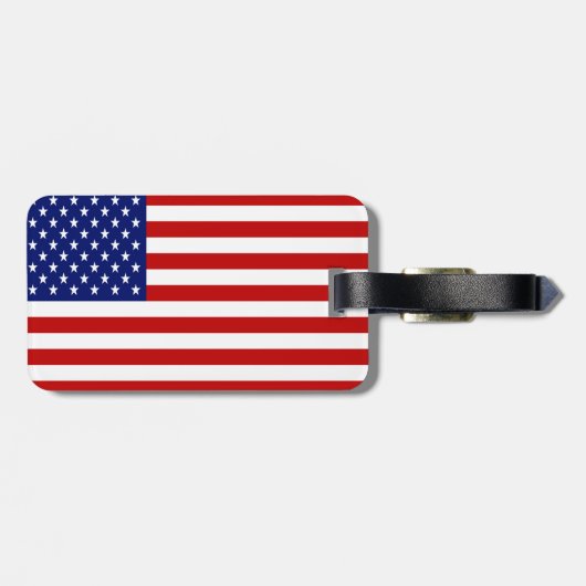 Patriottische Amerikaanse vlag en Texas Flag Bagagelabel (Achterkant horizontaal)