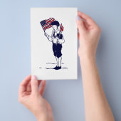 Patriottische Amerikaanse vlag en vuurwerk jongen Flyer (Hand)