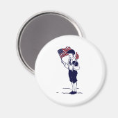 Patriottische Amerikaanse vlag en vuurwerk jongen Magneet (Voorkant / Achterkant)