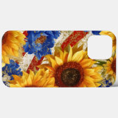 PATRIOTTISCHE AMERIKAANSE VLAG EN ZONNEBLOEMEN Case-Mate iPhone CASE (Achterkant (horizontaal))