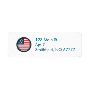 Patriottische Amerikaanse vlag Etiket
