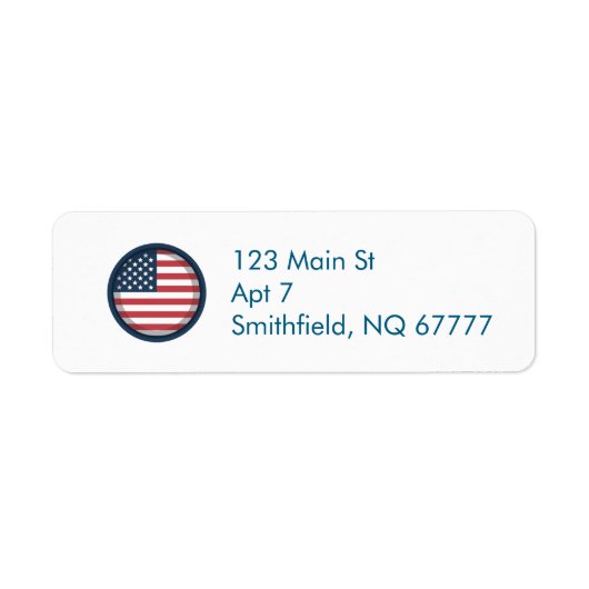 Patriottische Amerikaanse vlag  Etiket (Voorkant)