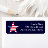Patriottische Amerikaanse vlag Etiket (Insitu)