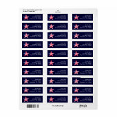 Patriottische Amerikaanse vlag Etiket (Full Sheet)