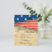  Patriottische Amerikaanse Vlag Familie Reünie Kaart (Staand voorkant)