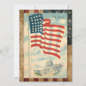 Patriottische Amerikaanse vlag Feestdagenkaart (Voorkant)