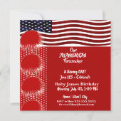 Patriottische Amerikaanse vlag Firecracker Birthda Kaart (Voorkant)