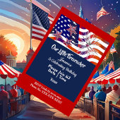 Patriottische Amerikaanse vlag Firecracker Birthda Kaart