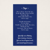 Patriottische Amerikaanse vlag Flag Photo Funeral  Visitekaartje (Achterkant)