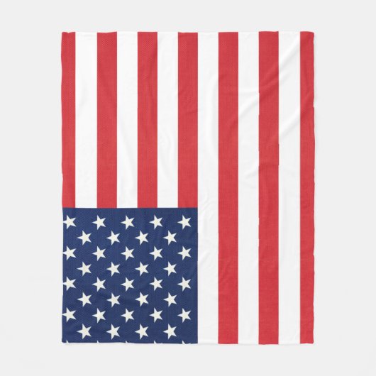 Patriottische Amerikaanse vlag Fleece Deken (Voorkant)