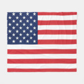 Patriottische Amerikaanse vlag Fleece Deken (Voorkant (Horizontaal))
