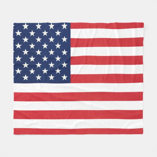 Patriottische Amerikaanse vlag Fleece Deken (Voorkant (Horizontaal))