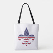 Patriottische Amerikaanse vlag Fleur-de-lis Tote Bag (Achterkant)