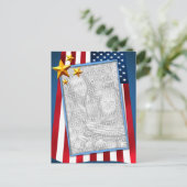 Patriottische Amerikaanse vlag Foto Briefkaart (Staand voorkant)