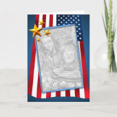Patriottische Amerikaanse vlag Foto Kaart (Voorkant)