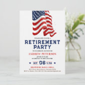 Patriottische Amerikaanse vlag foto portret verjaa Kaart (Staand voorkant)