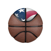 Patriottische Amerikaanse Vlag Fun Rood Wit, Blauw Basketbal (Rechts)