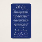 Patriottische Amerikaanse vlag Funeral Prayer Kaar Visitekaartje (Achterkant)