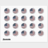 Patriottische Amerikaanse vlag gefeliciteerd Ronde Sticker (Vel)