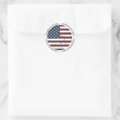 Patriottische Amerikaanse vlag gefeliciteerd Ronde Sticker (Tas)