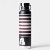 Patriottische Amerikaanse vlag geïsoleerde waterfl Waterfles (Achterkant)