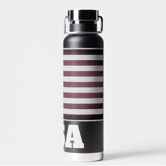 Patriottische Amerikaanse vlag geïsoleerde waterfl Waterfles (Achterkant)