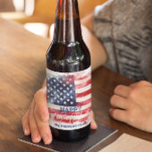Patriottische Amerikaanse Vlag Gelukkig 4th van Ju Bier Etiket