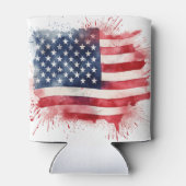 Patriottische Amerikaanse Vlag Gelukkig 4th van Ju Blikjeskoeler (Achterkant)