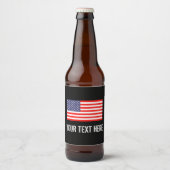 Patriottische Amerikaanse vlag gepersonaliseerd Bier Etiket (Voorkant)