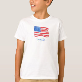 Patriottische Amerikaanse Vlag Gepersonaliseerde J T-shirt
