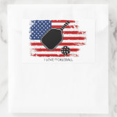 Patriottische Amerikaanse vlag gepersonaliseerde p Rechthoekige Sticker (Tas)