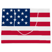 Patriottische Amerikaanse Vlag Gift Zak Groot Cadeauzakje (Voorkant)