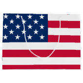 Patriottische Amerikaanse Vlag Gift Zak Groot Cadeauzakje (Achterkant)
