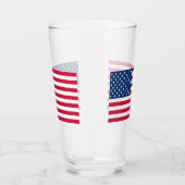 Patriottische Amerikaanse vlag glas (Links)