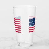 Patriottische Amerikaanse vlag glas (Rechts)