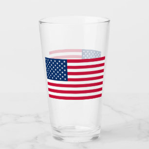 Patriottische Amerikaanse vlag glas