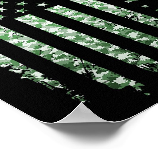 Patriottische Amerikaanse Vlag God Familie Land Poster (Hoek)