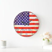 Patriottische Amerikaanse vlag god zegen muurklok Grote Klok (Huis)