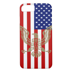 Patriottische Amerikaanse vlag God zegene Amerika  Case-Mate iPhone Case