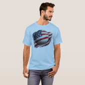 Patriottische Amerikaanse Vlag Golf T-shirt (Voorkant volledig)