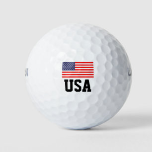 Patriottische Amerikaanse vlag golfbal set   USA P Golfballen