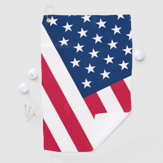 Patriottische Amerikaanse vlag golfhanddoek (Insitu)