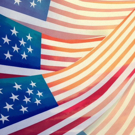 Patriottische Amerikaanse Vlag Gordijn