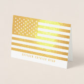 Patriottische Amerikaanse vlag goud Folie Kaarten (Voorkant)