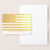Patriottische Amerikaanse vlag goud Folie Kaarten (Display)