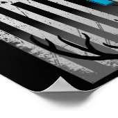 Patriottische Amerikaanse vlag Grappig Herten Jach Poster (Hoek)