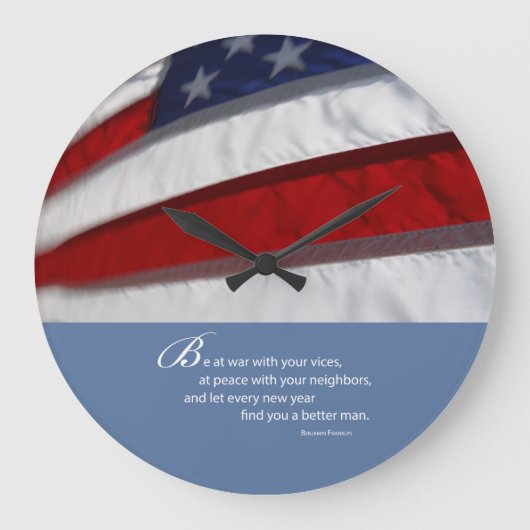 Patriottische, Amerikaanse Vlag Grote Klok (Voorkant)