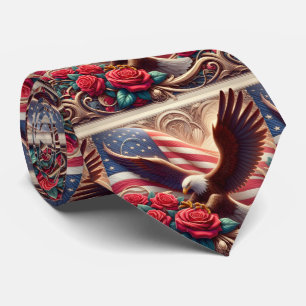 Patriottische Amerikaanse Vlag Halsband Stropdas