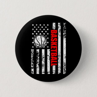 Patriottische Amerikaanse Vlag Honkbal Ronde Button 5,7 Cm